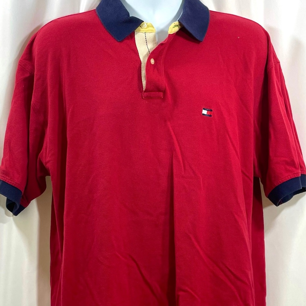 Tommy Hilfiger Premium Red Polo Size XL